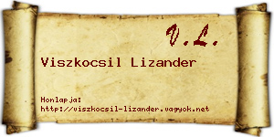 Viszkocsil Lizander névjegykártya
